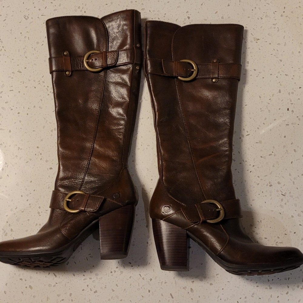 Women's Born Leather Boots 6.5